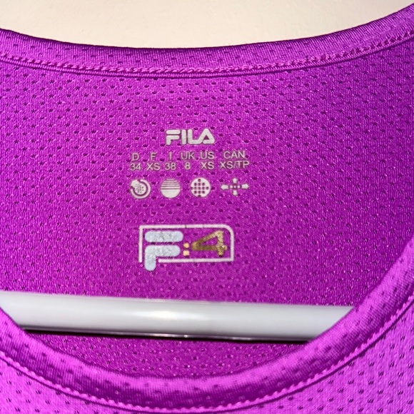 Fila Purple Crew Neck Short Sleeve T-Shirt - Picture 2 of 3